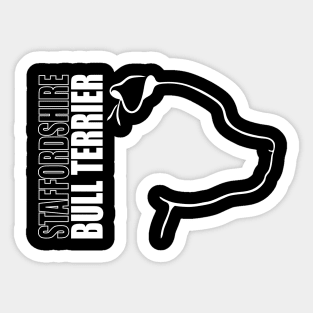 Staffordshire Bull Terrier profile dog lover Sticker